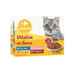 Pâtée pour Chats Carrefour Companino 12x100g