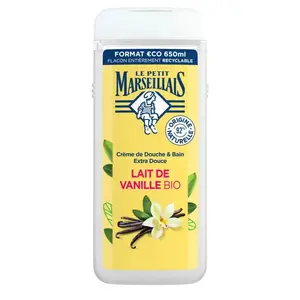 Gel Douche Extra Doux Lait de Vanille Le Petit Marseillais 650ml