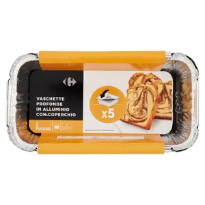 Contenants en aluminium A15-5 avec couvercle 2 portions
