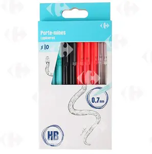 Blisters Porte-Mines 0,7mm Couleurs Assorties Carrefour 10 unités