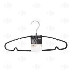 Cintres Pvc Noir Carrefour Home 5 pièces