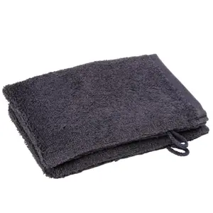 Gant de Toilette Gris Foncé 100% Coton Tex Home 15x21cm