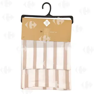 Torchons Rayés I575576 Beige Tex Hm 50x70cm 2 unités