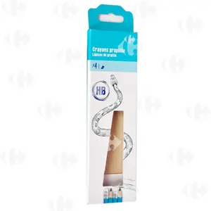 Crayon Graphite Mine HB Bout Gomme Carrefour 4 unités