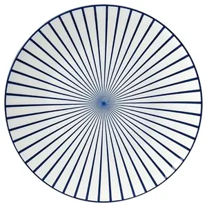 Assiette Plate Ronde Bleu Carrefour Home 26,5 cm