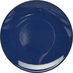 Carrefour Home Plaque de desserts en terre bleue, 20cm