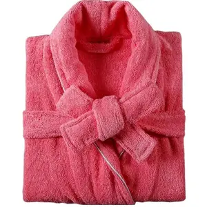 Peignoir Uni Bio Rose Pale Tex Home S/M
