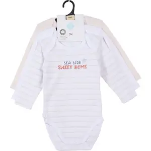 Body pour Bébé Fille Manches Longues en Rose Tex Home 3 pièces