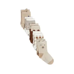 Chaussettes pour Bébé Marron Clair 6 pièces