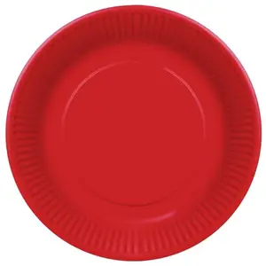 Assiette en Carton Rouge 18cm 16 unités