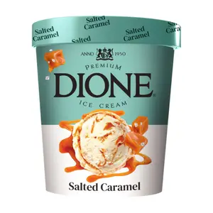 Dione pot de glace caramel salé à la vanille 500ml