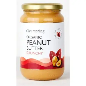 CLEARSPRING BIO KITCHEN ORGANIC PEANUT BUTTER CRUNCHY BEURRE DE CACAHUETES 350G