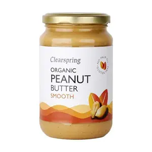 CLEARSPRING BIO KITCHEN ORGANIC PEANUT BUTTER SMOOTH BEURRE DE CACAHUETES 350G