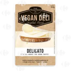 Fromage En Tranches Végétaliennes Goût Mozarella Delicato 160G -Vegan Deli
