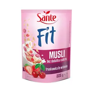 Sante Fit Muesli Strawberry & Cherry Sans Sucre Ajouté 225g
