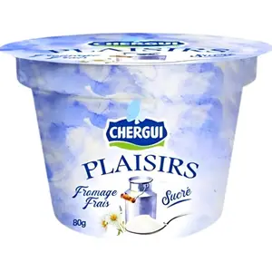 Fromage Frais Nature Sucré Plaisirs Chergui 80g