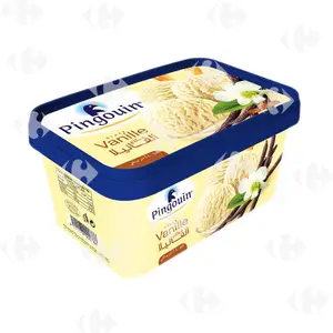 Crème Glacée Vanille en Bac Pingouin 1L.