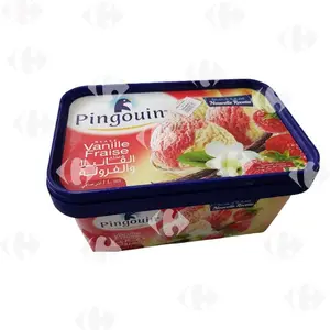 Crème Glacée Fraise en Bac Pingouin 1L