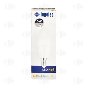 Lampe Led Filetage Jaune Flamme 6W E14