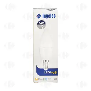 Lampe LED Ingelec Flamme Pour Lustre 6W E14 Lumière Blanche