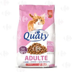 Croquettes Au Bœuf Et Goût De Saumon Pour Chat Adulte 2Kg - Quaty