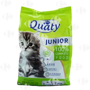Croquettes au bœuf et goût de saumon pour chat junior 1Kg - QUATY