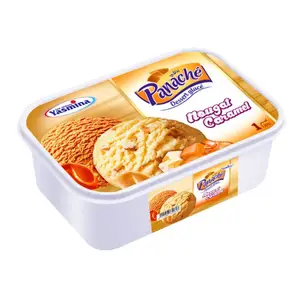 Yasmina bac de crème glacée nougat caramel panache 1L