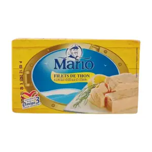 Filets de thon à l'huile végétale et citron 125g  - MARIO