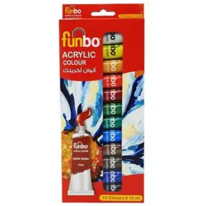 Peinture Acrylique Set 12 Couleurs x12 ml Tubes