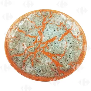 Assiette Plate en Porcelaine Mosaique 25cm