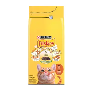 Croquettes au poulet et aux légumes pour chat adulte 1,7Kg - FRISKIES