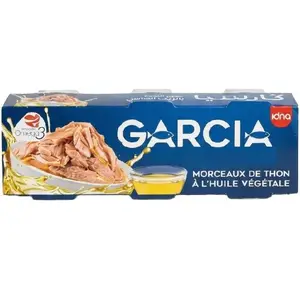 Thon en morceaux à l’huile végétale 3x80g - GARCIA