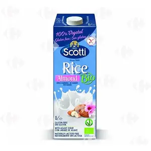 Boisson végétale de riz et d'amandes bio sans gluten 1L - SCOTTI