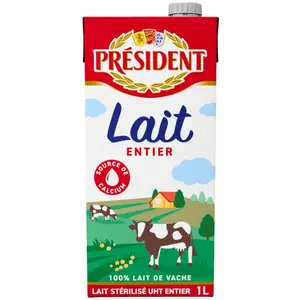 LAIT UHT ENTIER 1L PRESIDENT