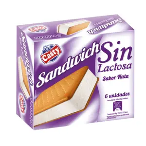 Pack Glace Sandwich Crème Sans Lactose Casty 6 unités 100ml