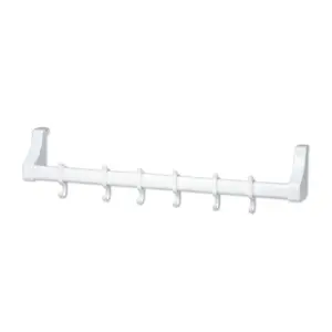 Porte-Manteau 6 Crochets Plastique Blanc