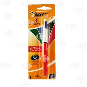Stylo-Bille Rétractable Pointe Fine 4 Couleurs Original Bic 1 unité