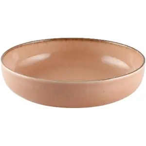 Assiette Creuse en Porcelaine Saumon Mood 20cm