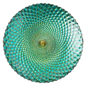 Assiette en Verre Couleur Vert Zelazo 15cm