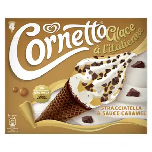 Cornetto Fracciatella tendre Caramel 4x140ml