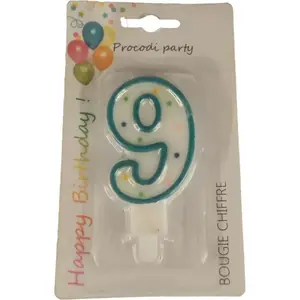 Bougie Anniversaire Numéro 9