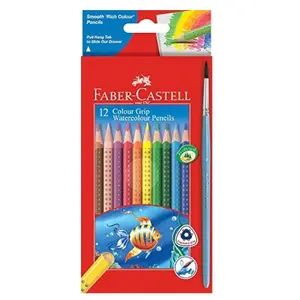Crayon de Couleur Grip Aquarelles x12 FaberCastell