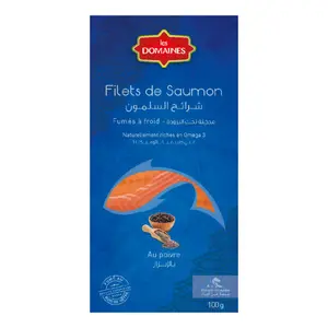 Filet de Saumon Fumé au Poivre Les Domaines 100g