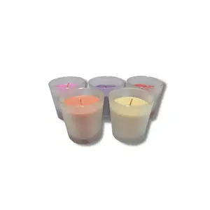BOUGIE POT VERRE AROMATISE 7.5X7.5 CM REF