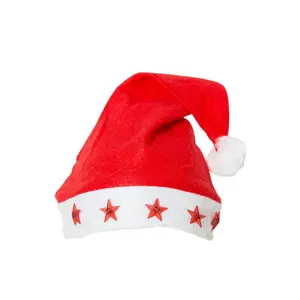 BONNET PÈRE NOEL STAR AVEC LED ET MUSIQUE 28X38 CM REF
