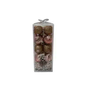 BOULE DE NOEL ARGENTE /ROSE GOLD 20PSC BOITE RECT S ref