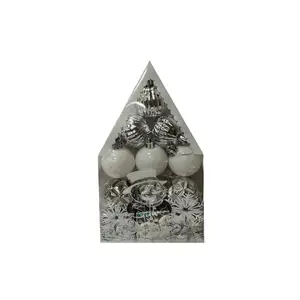 BOULE DE NOEL ARGENTE /ROSE GOLD 20PSC BOITE HOME ref