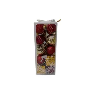 BOULE DE NOEL MIX BOULE ROUGE DOREE 20PSC BOITE Ref