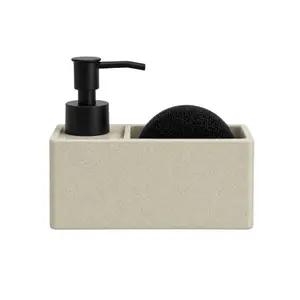 Distributeur de savon liquide en céramique beige
