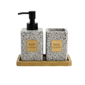 Collection de bain effet marbre gris